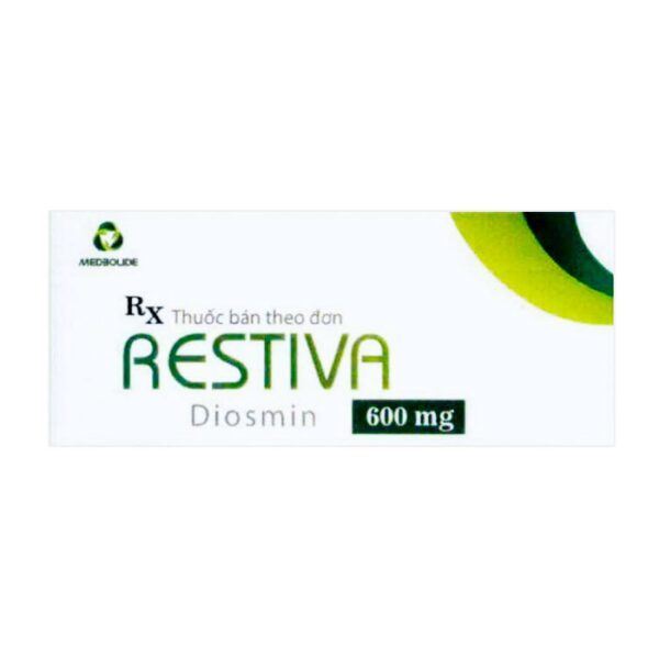 Restiva 600mg Medisun 3 vỉ x 10 viên