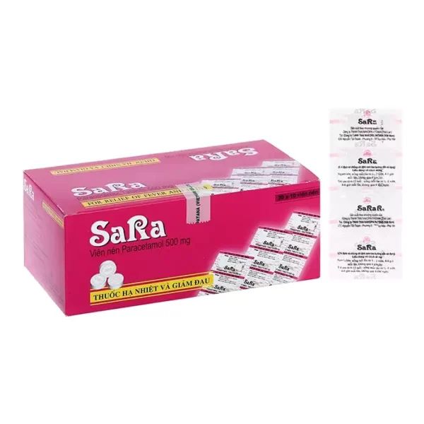 Sara 500mg Thái Nakorn Patana 20 vỉ x 10 viên