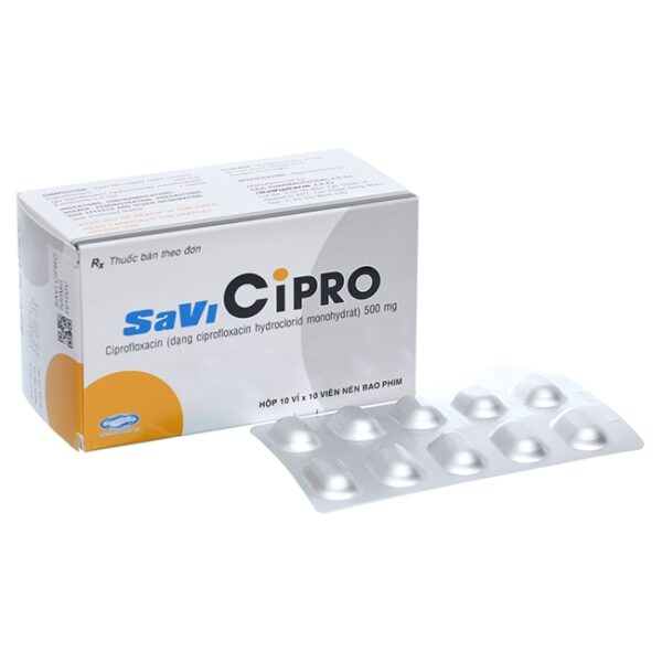 SaviPharm SaviCipro 500mg, Hộp 100 viên