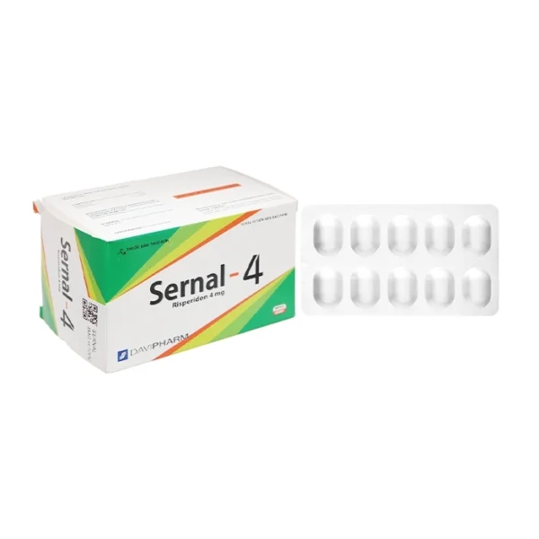 Sernal-4mg DaviPharm 10 vỉ x 10 viên - Trị bệnh loạn tâm thần cấp