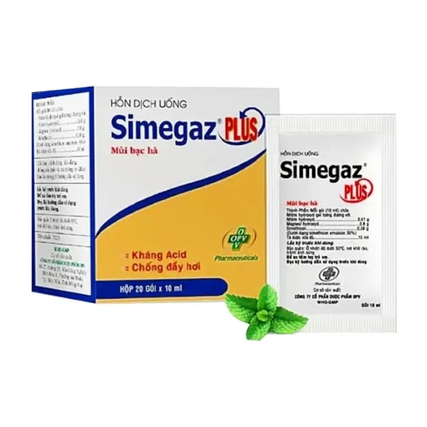 Simegaz Plus OPV 20 gói x 10ml -  Giảm đầy hơi, trướng bụng ăn không tiêu