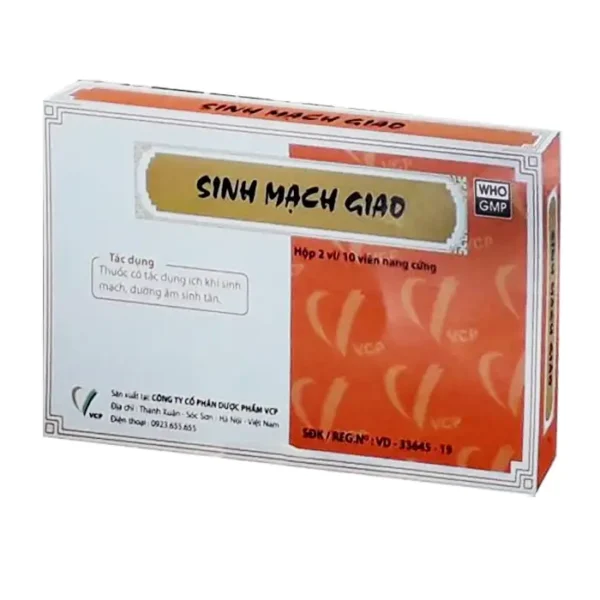 Sinh Mạch Giao VCP 2 vỉ x 10 viên - Hỗ trợ tim mạch, huyết áp