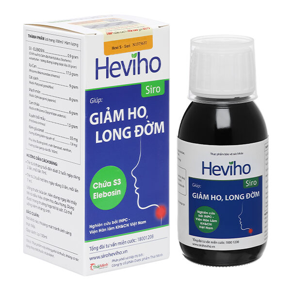 Siro Heviho hỗ trợ giảm ho, long đờm