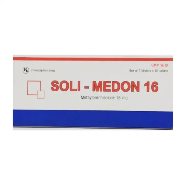 Soli Medon 16mg Bidiphar 3 vỉ x 10 viên - Điều trị viêm khớp