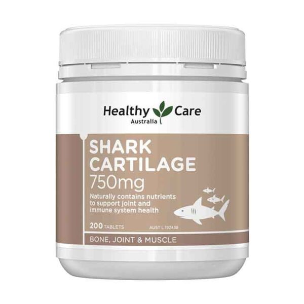 Sụn cá mập Healthy Care Shark Cartilage 750mg, Chai 200 viên