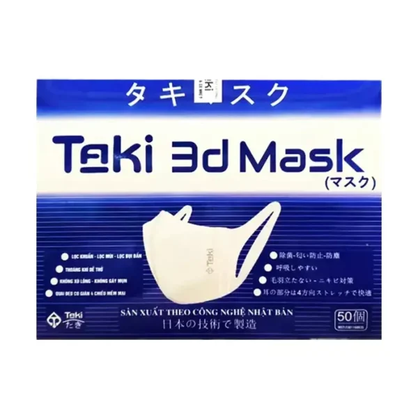 Taki 3D Mask 50 cái – Khẩu trang y tế – NHÀ THUỐC MAI TUYỀN