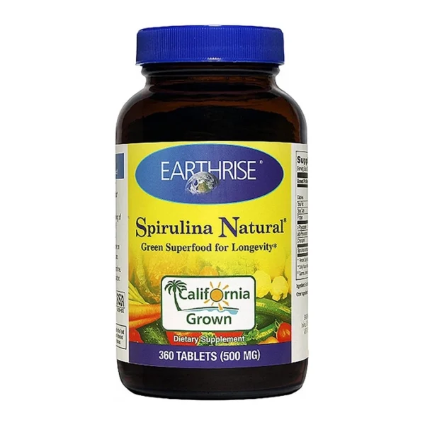 Tảo mặt trời spirulina tự nhiên Earthrise Spirulina Natural  500mg, 360 viên