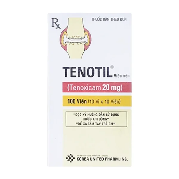 Tenotil 20mg Korea United 10 vỉ x 10 viên - Trị viêm khớp dạng thấp, viêm xương khớp