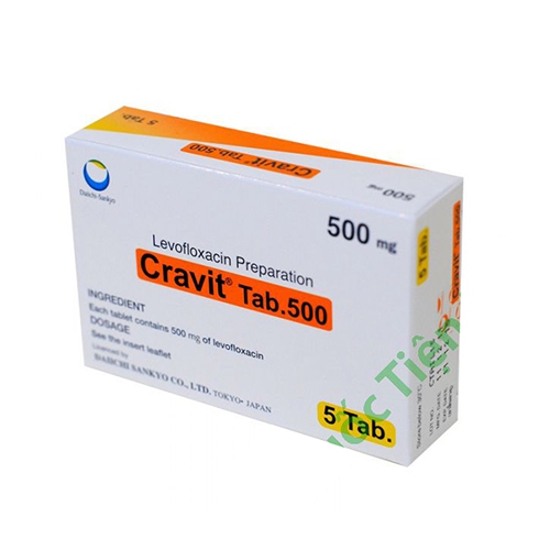 Thuốc CRAVIT 500MG, Hộp 5 viên