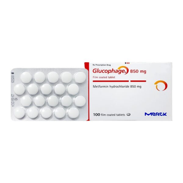 Thuốc tiểu đường type II Glucophage 850mg, Hộp 100 viên