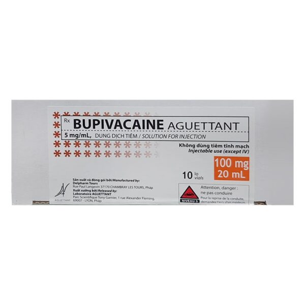 Thuốc gây tê tại chỗ Bupivacaine 10 lọ