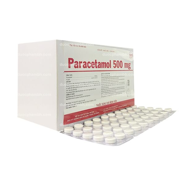 Thuốc giảm đau hạ sốt PARACETAMOL - Paracetamol 500mg