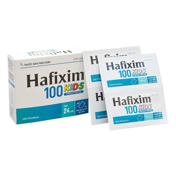 Thuốc Hafixim Kids DHG Cefixim 100mg, Hộp 24 gói