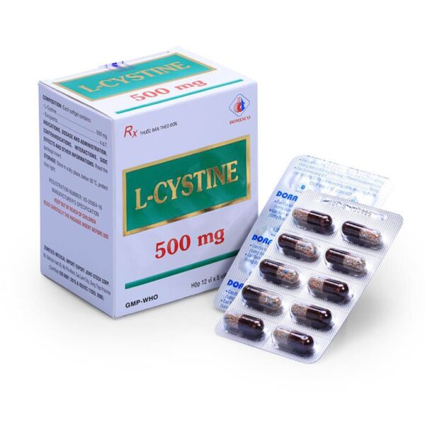 Thuốc làm đẹp DMC  L cystine 500mg, Hộp 60 viên