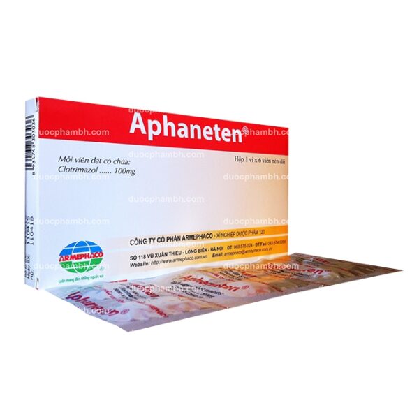 Thuốc kháng nấm APHANETEN - Clotrimazol 100mg