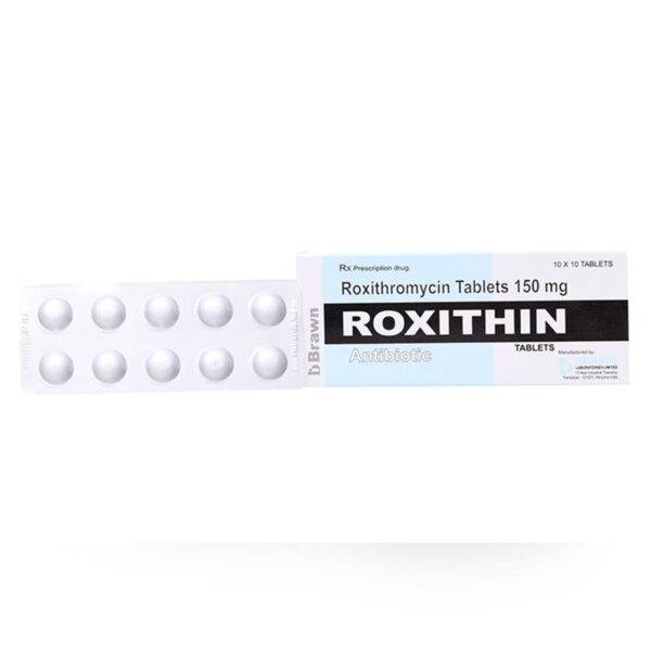 Thuốc kháng sinh Brawn Roxithin 150mg, Hộp 100 viên