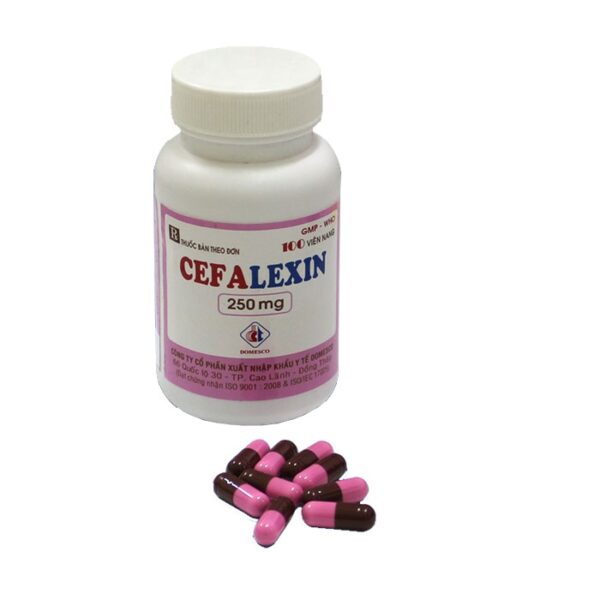 Thuốc kháng sinh DMC Cefalexin 250mg, Chai 100 viên