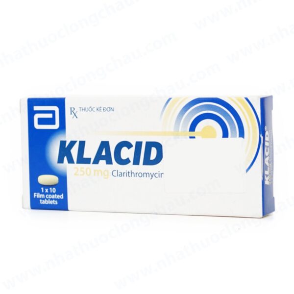 Klacid 250mg Abbott, Hộp vỉ 10 viên