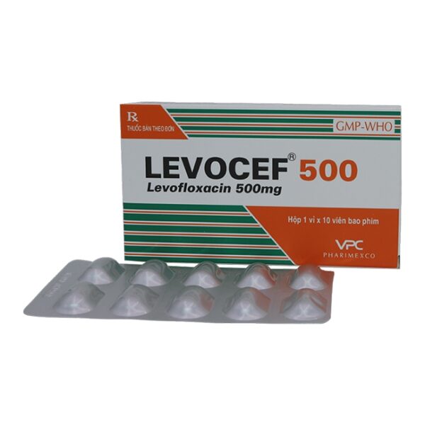 VPC Levocef 500mg, Hộp 10 viên