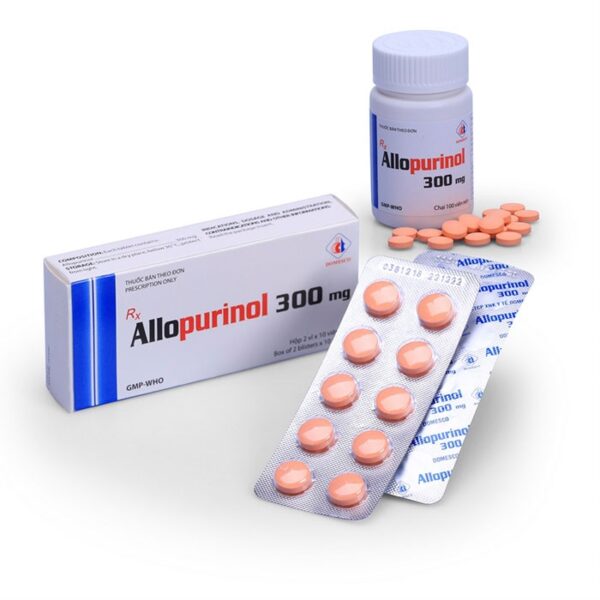 Thuốc kháng viêm Allopurinol 300mg Domesco (Hộp)