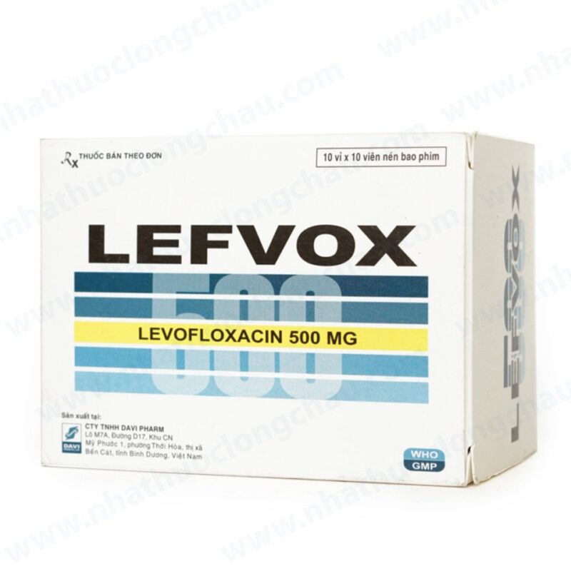 Thuốc Kháng Viêm Lefvox 500 Levofloxacin Hemihydrat 500mg Hộp 10 Vỉ