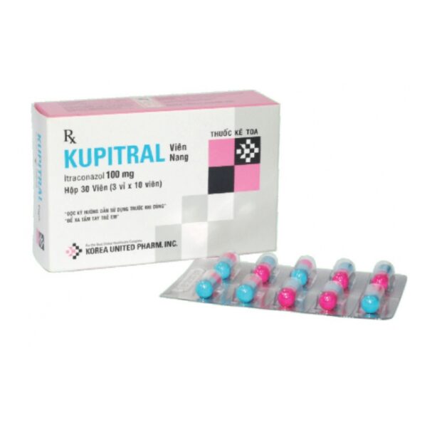 Thuốc Kupitral 100mg, Itraconazole 100mg, Hộp 30 viên