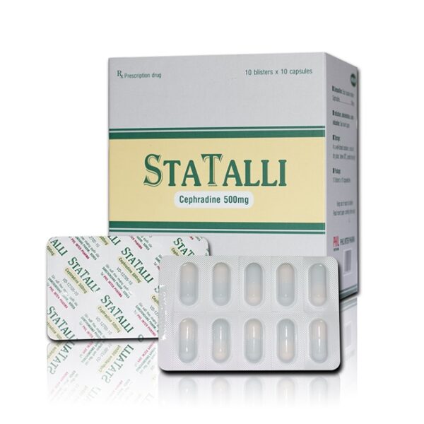 Thuốc STATALLI, Cephradine 500mg, Hộp 100 viên – NHÀ THUỐC MAI TUYỀN