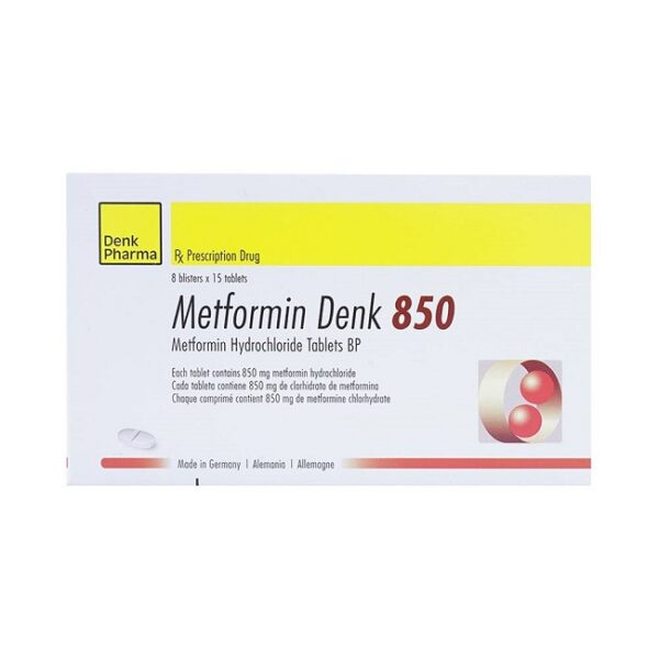 Thuốc tiểu đường Metformin Denk 850mg, Hộp 120 viên