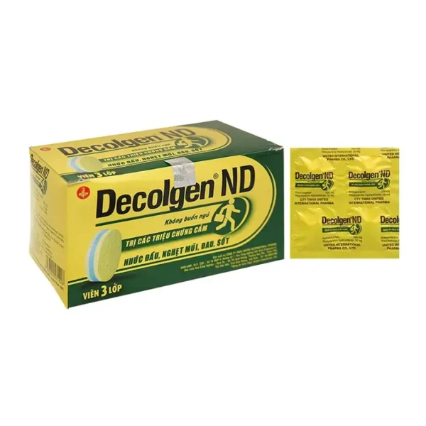 Decolgen ND United Pharm 25 vỉ x 4 viên – Điều trị cảm cúm, cảm lạnh