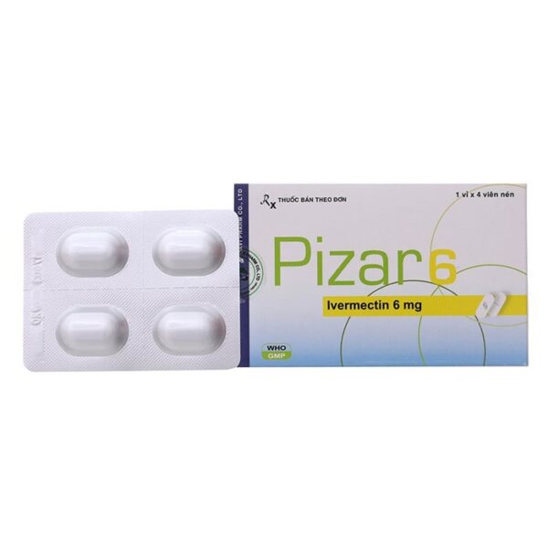 Thuốc trị giun, sán Pizar 6mg Davipharm