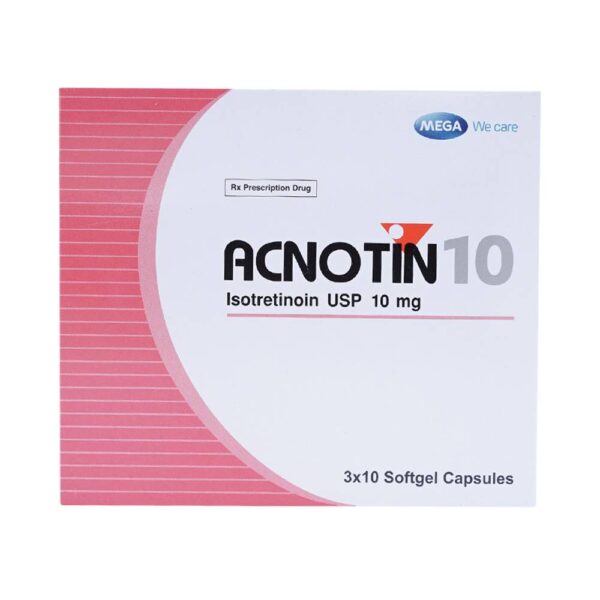 Thuốc trị mụn Acnotin 10mg, Hộp 30 viên