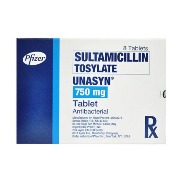 Thuốc Unasyn 750mg, Hộp 8 viên