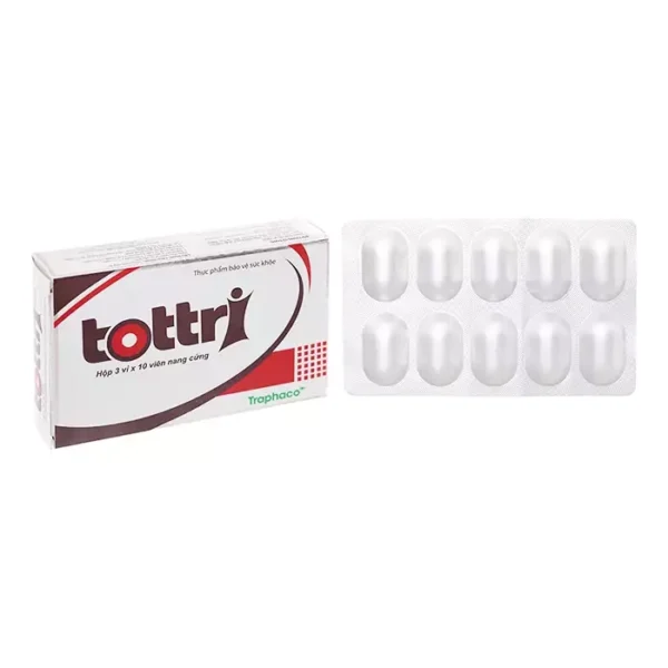 Tottri Traphaco 3 vỉ x 10 viên - Viên uống hỗ trợ bênh trĩ