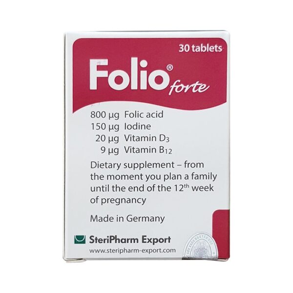 Tpbvsk cho bà bầu Folio Forte 800mcg