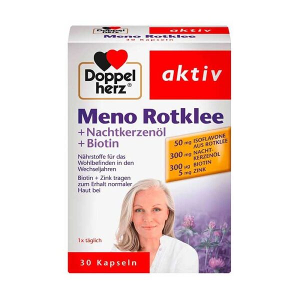 Tpbvsk cho thời kỳ mãn kinh Doppelherz Meno Rotklee, Hộp 30 viên