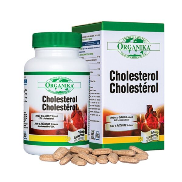 Tpbvsk giảm cholesterol, mỡ máu, huyết áp Organika Cholesterol, Chai 60 viên