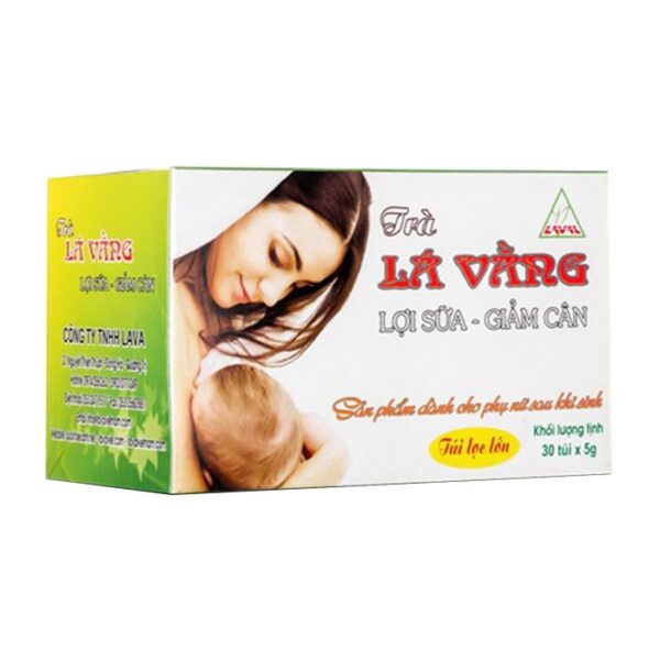 Trà Lá Vằng Lava 30 túi x 5g - Trà lợi sữa cho phụ nữ sau sinh