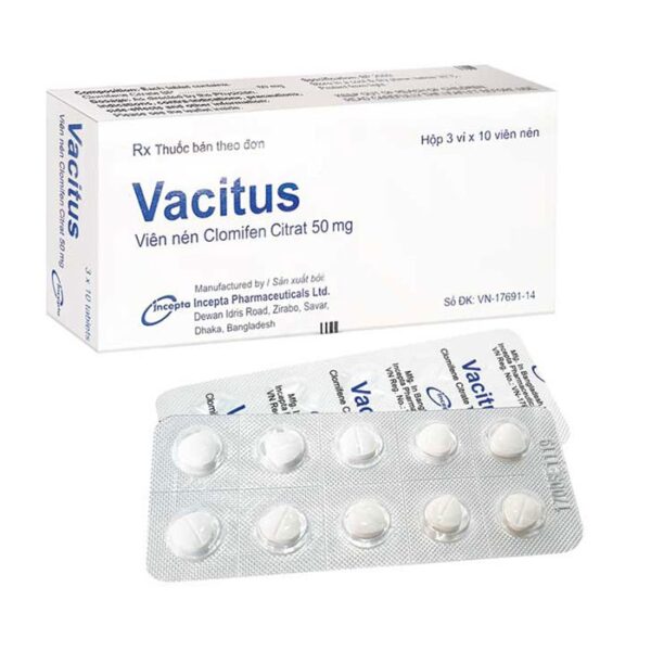 Thuốc Vacitus 50mg, Hộp 30 viên