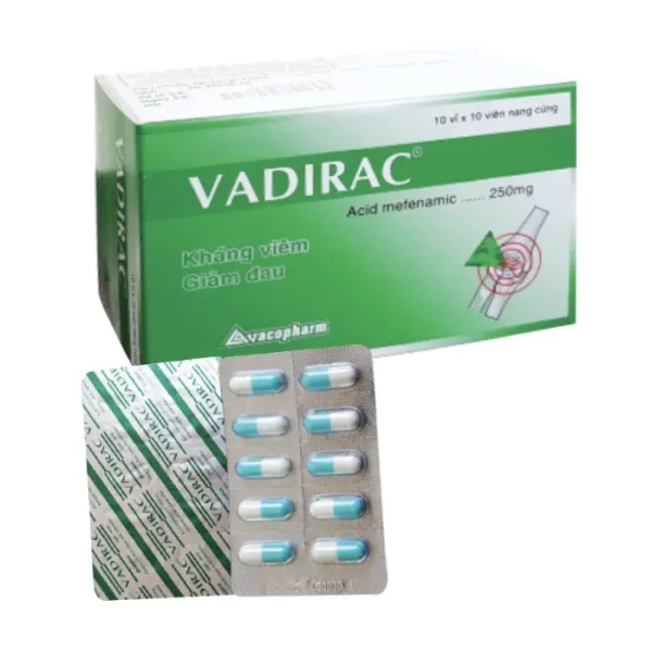 Vadirac 250mg Vacopharm, 10 vỉ x 10 viên