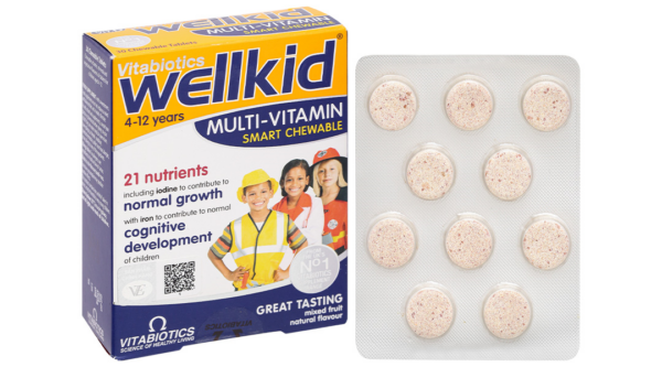 Viên nhai Vitabiotics Wellkid Multi-Vitamin tăng cường sức khỏe