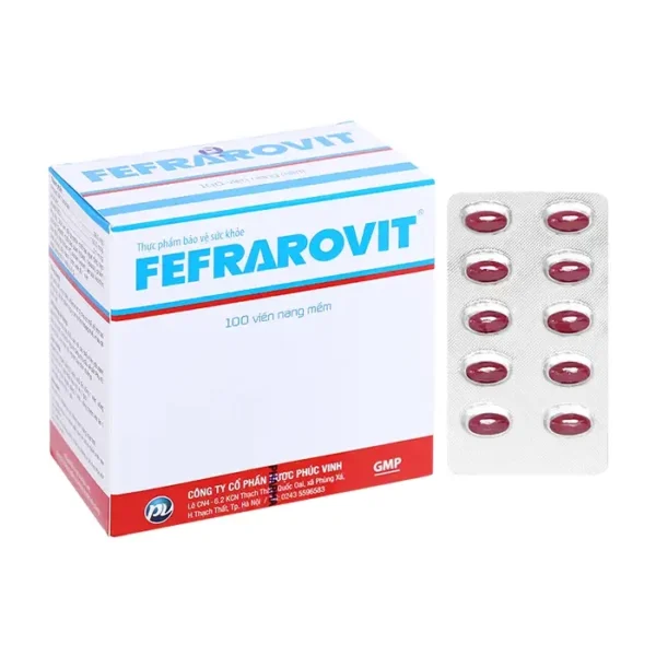 Tpbvsk Viên sắt Fefrarovit Phúc vinh | Hộp 100 viên