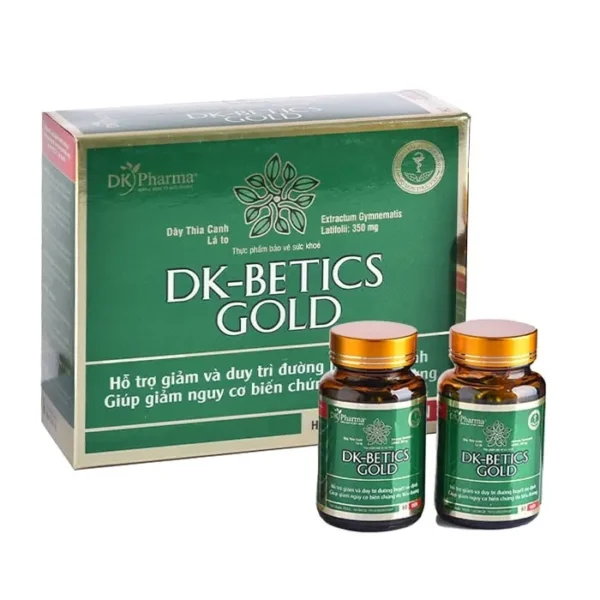 Viên tiểu đường DK Betics Gold, 2 chai x 60 viên