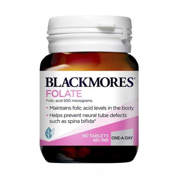 Viên Uống Blackmores Folate 500mcg Cho Bà Bầu, 90 viên