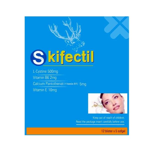 Viên uống đẹp da Skifectil L-cystine/Vitamin B6 500mg/2mg, 12 vỉ x 5 viên