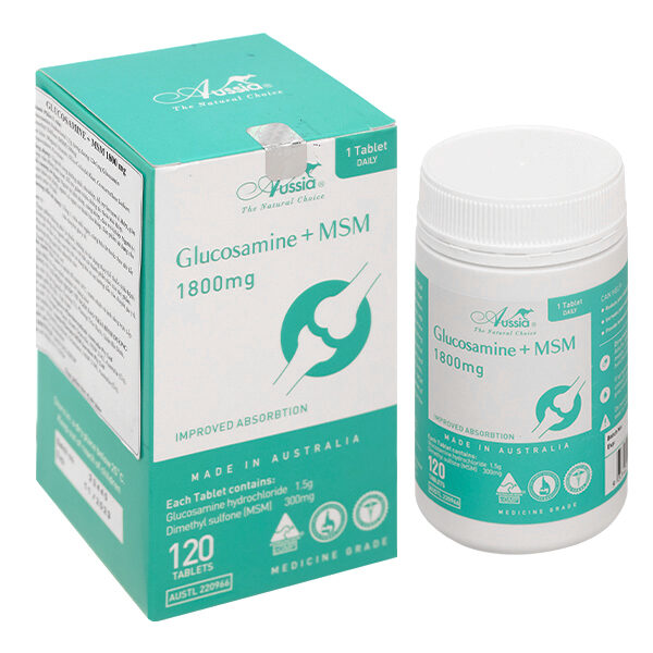 Aussia Glucosamine + MSM 1800mg giúp bổ sung dưỡng chất cho khớp