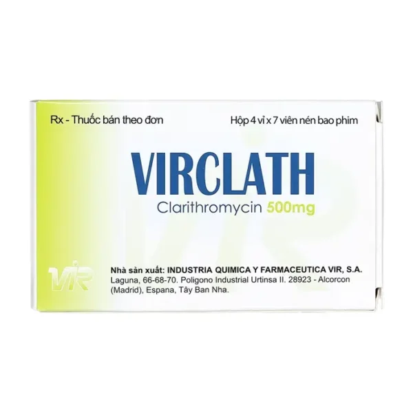 Virclath 500mg Industria 4 vỉ x 7 viên