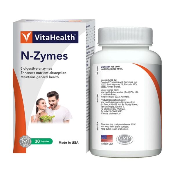 Vitahealth N-Zymes (New), Chai 30 viên