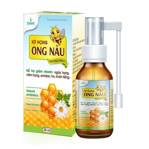 Xịt Họng Ong Nâu Tâm Dược 30ml - Xịt họng giảm ho cho bé