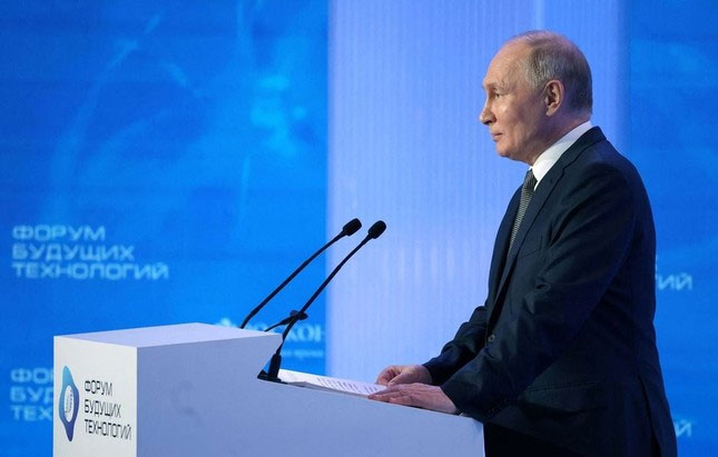 Tổng thống Nga Vladimir Putin phát biểu hôm 14/2.